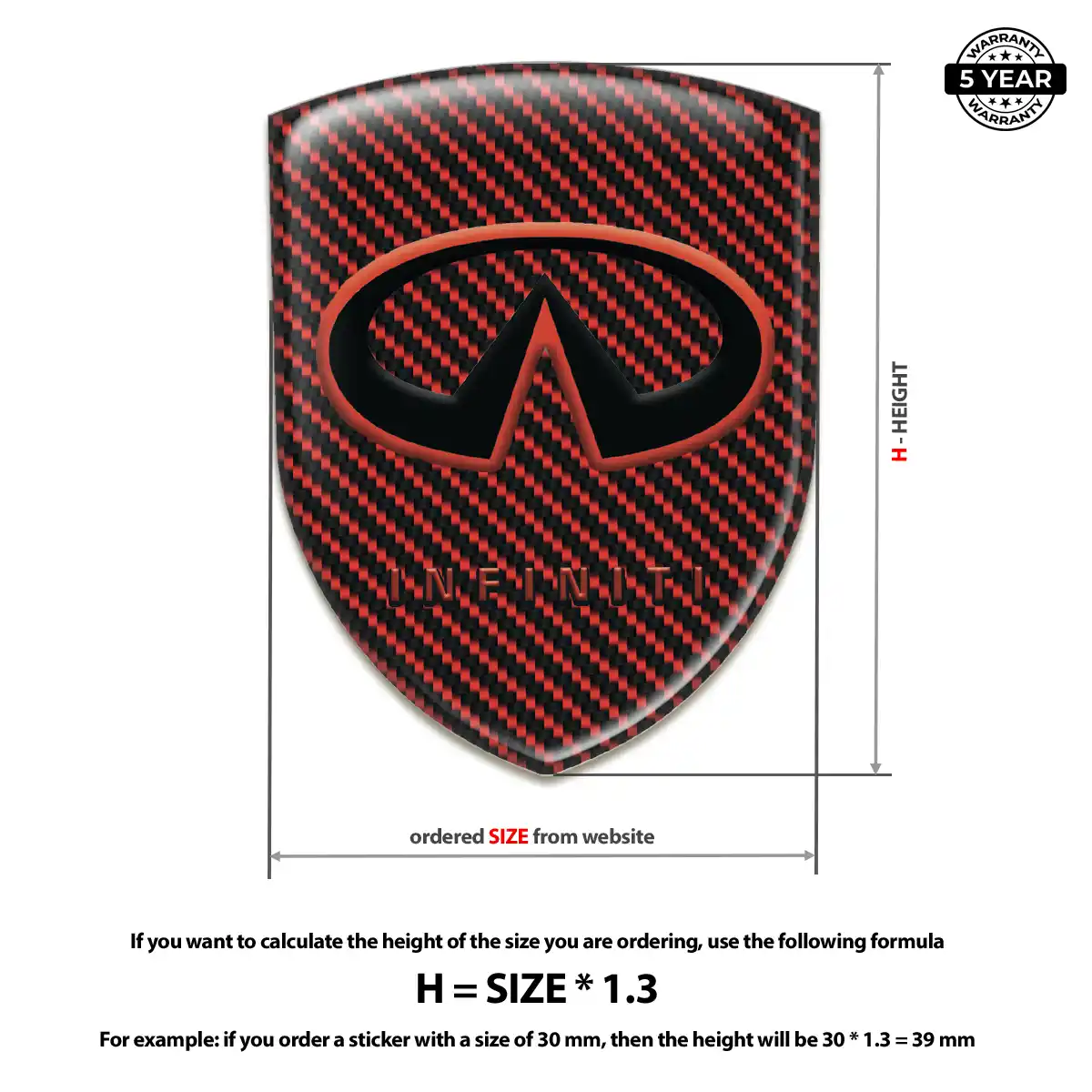 Infiniti Car Logo Decal Elite Finish