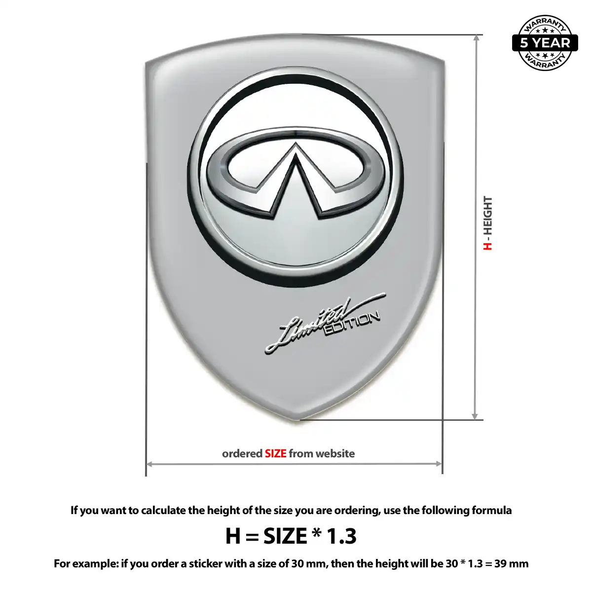 Infiniti Car Logo Decal Exterior Luxe