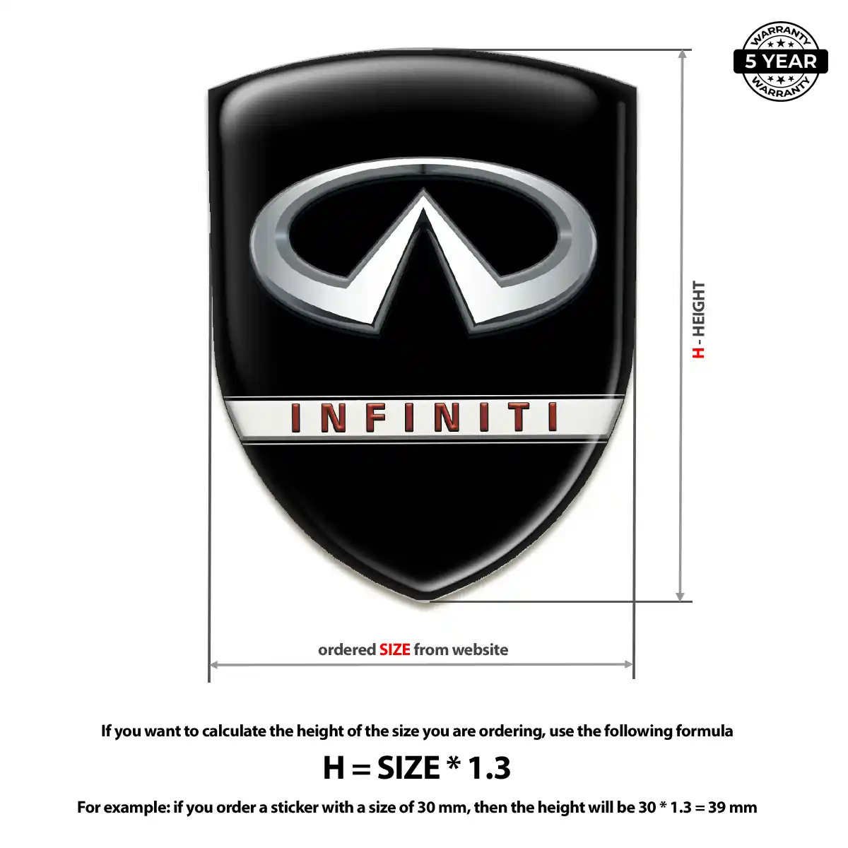 Infiniti Car Logo Decal Interior Elegance
