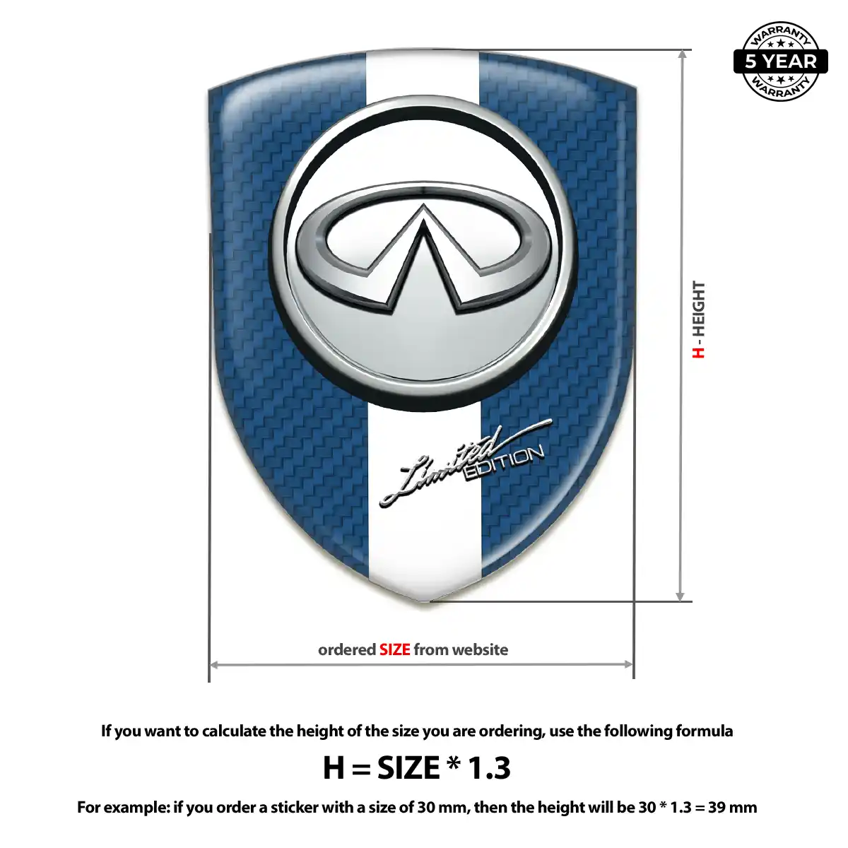 Infiniti Car Logo Decal Interior Luxe