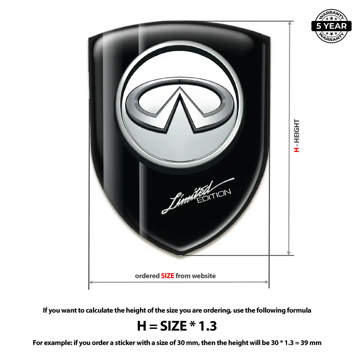 Infiniti Car Logo Decal Noble Edition