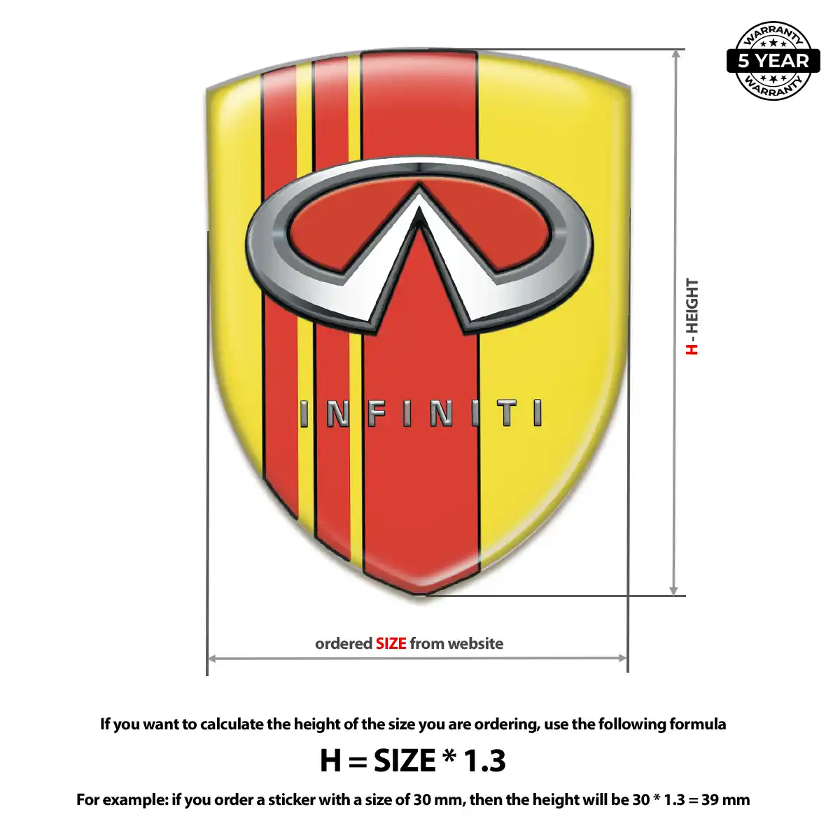 Infiniti Car Logo Decal Resin Elite