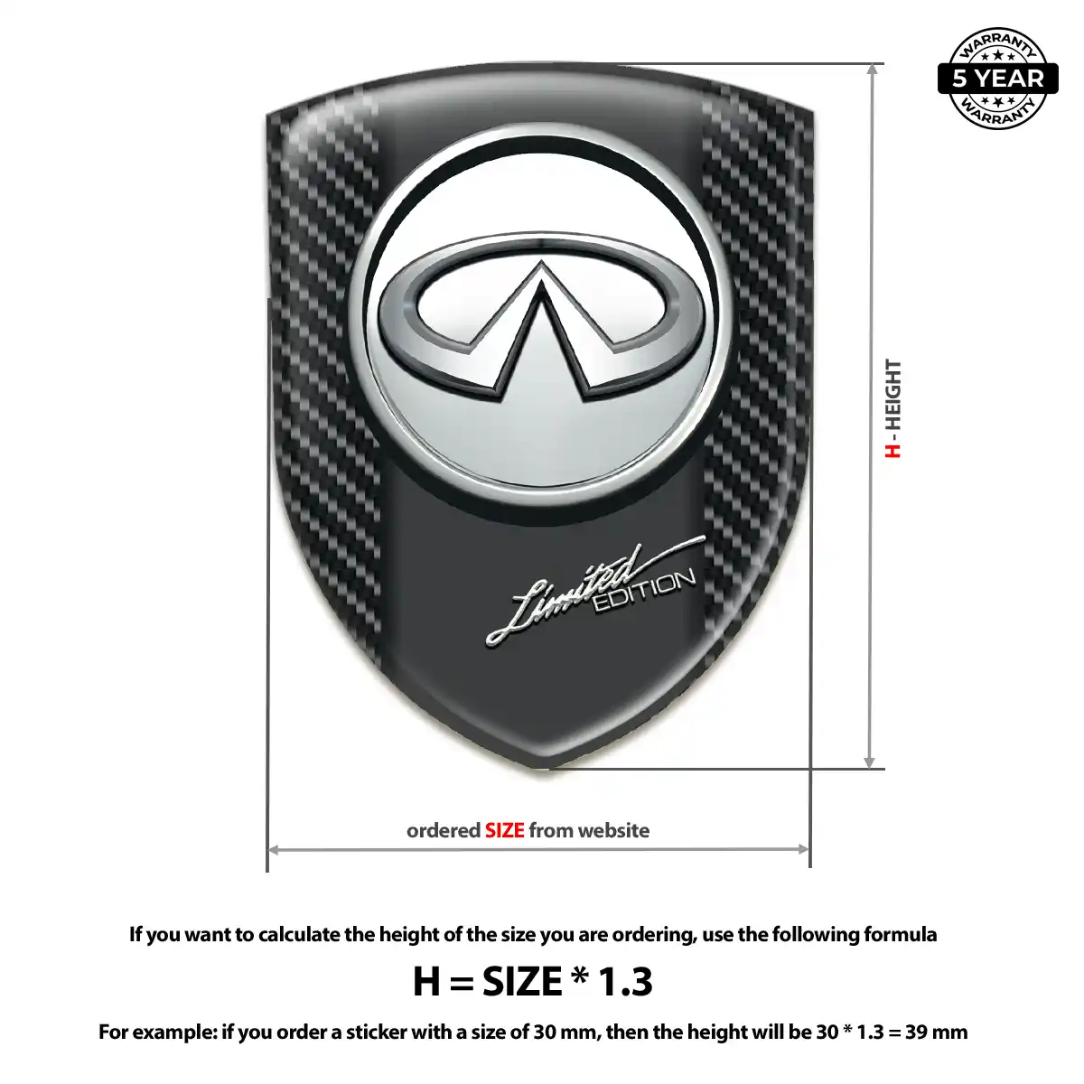 Infiniti Car Logo Decal Signature Grade