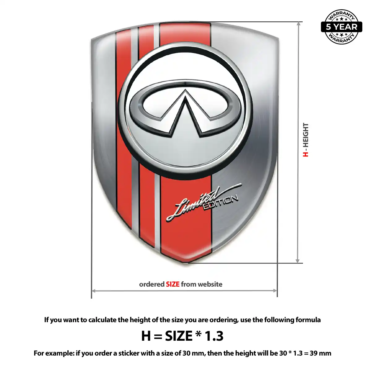 Infiniti Crest Emblem Premium Dome