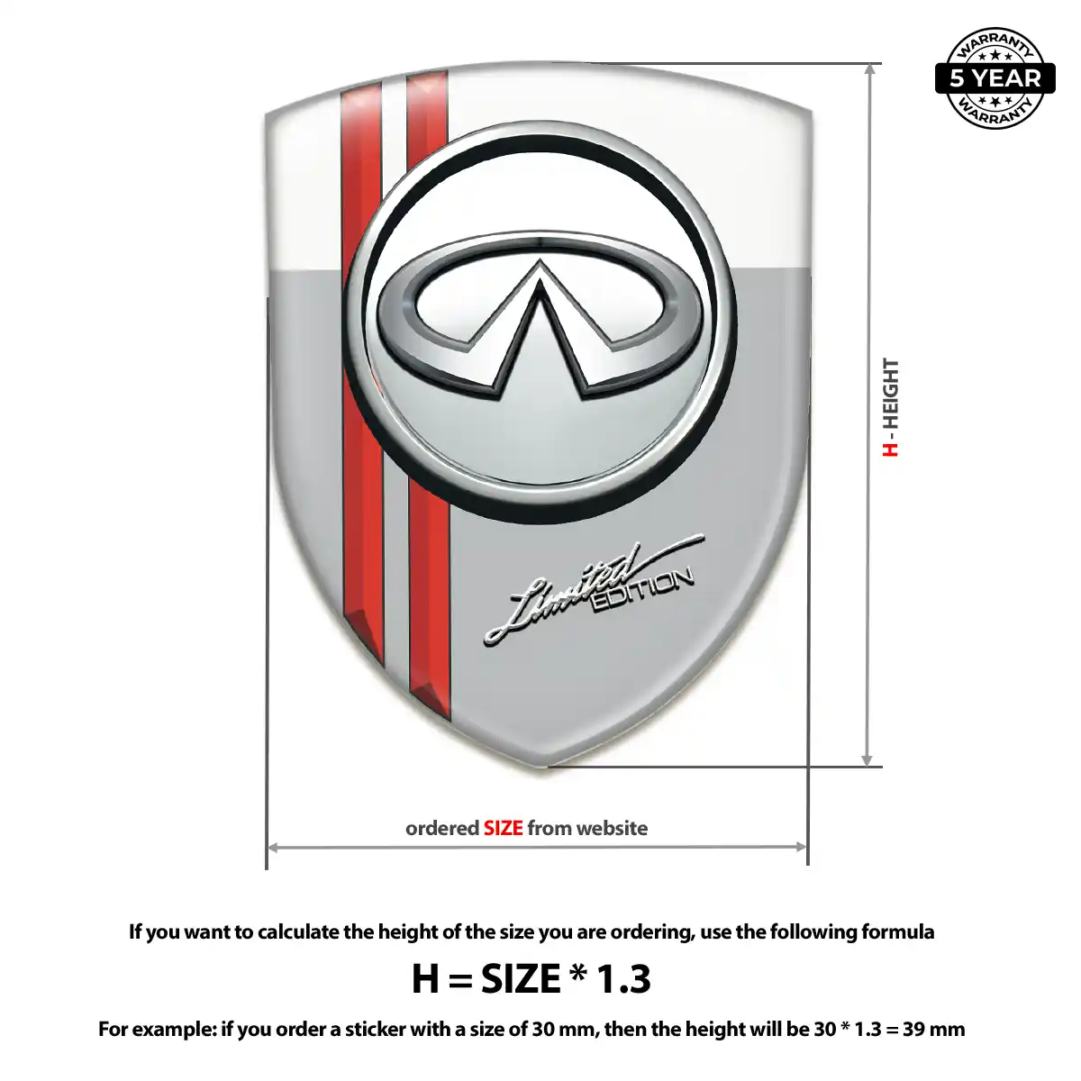 Infiniti Crest Emblem Resin Luxe