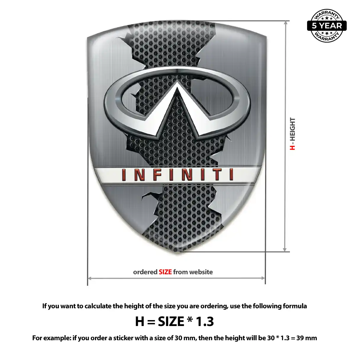 Infiniti Crest Logo Emblem Deluxe Edition
