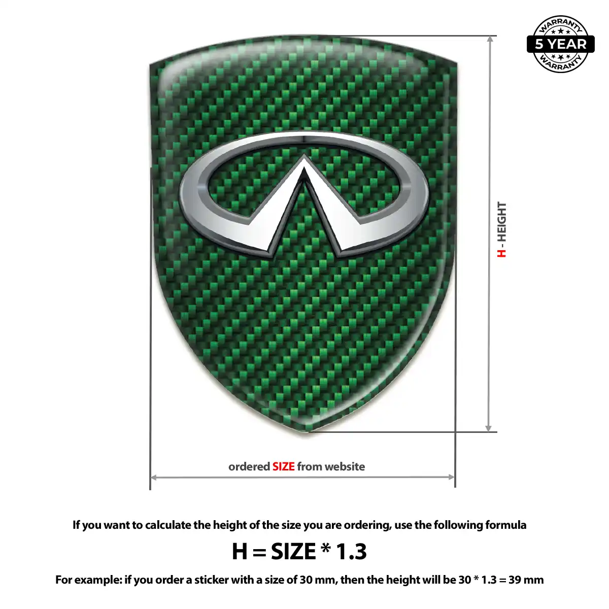 Infiniti Crest Logo Emblem Premium Dome
