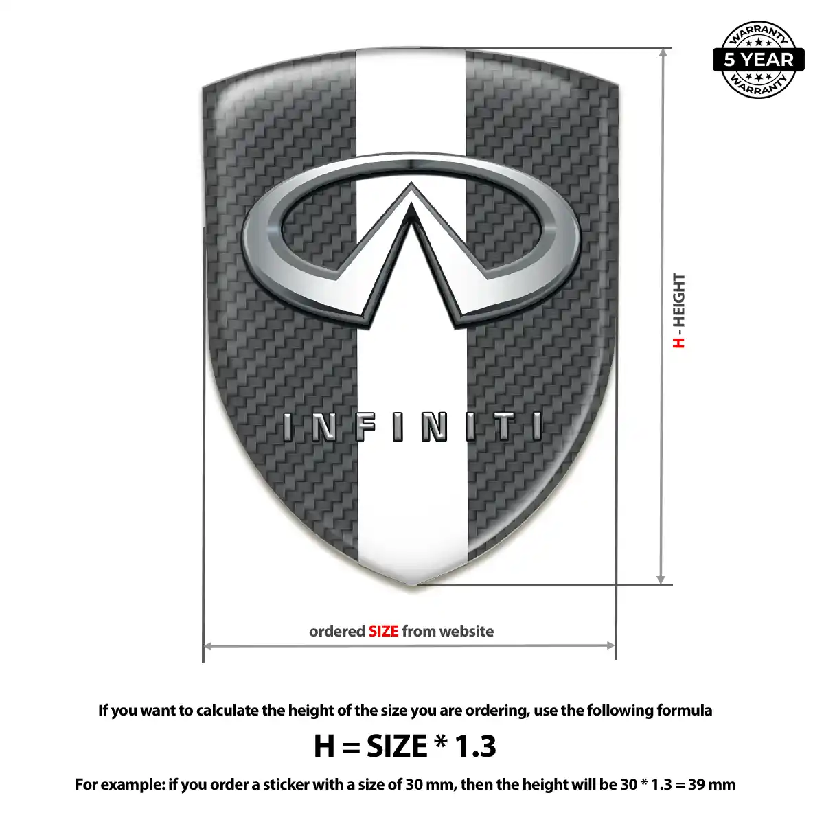 Infiniti Crest Logo Emblem Resin Elite