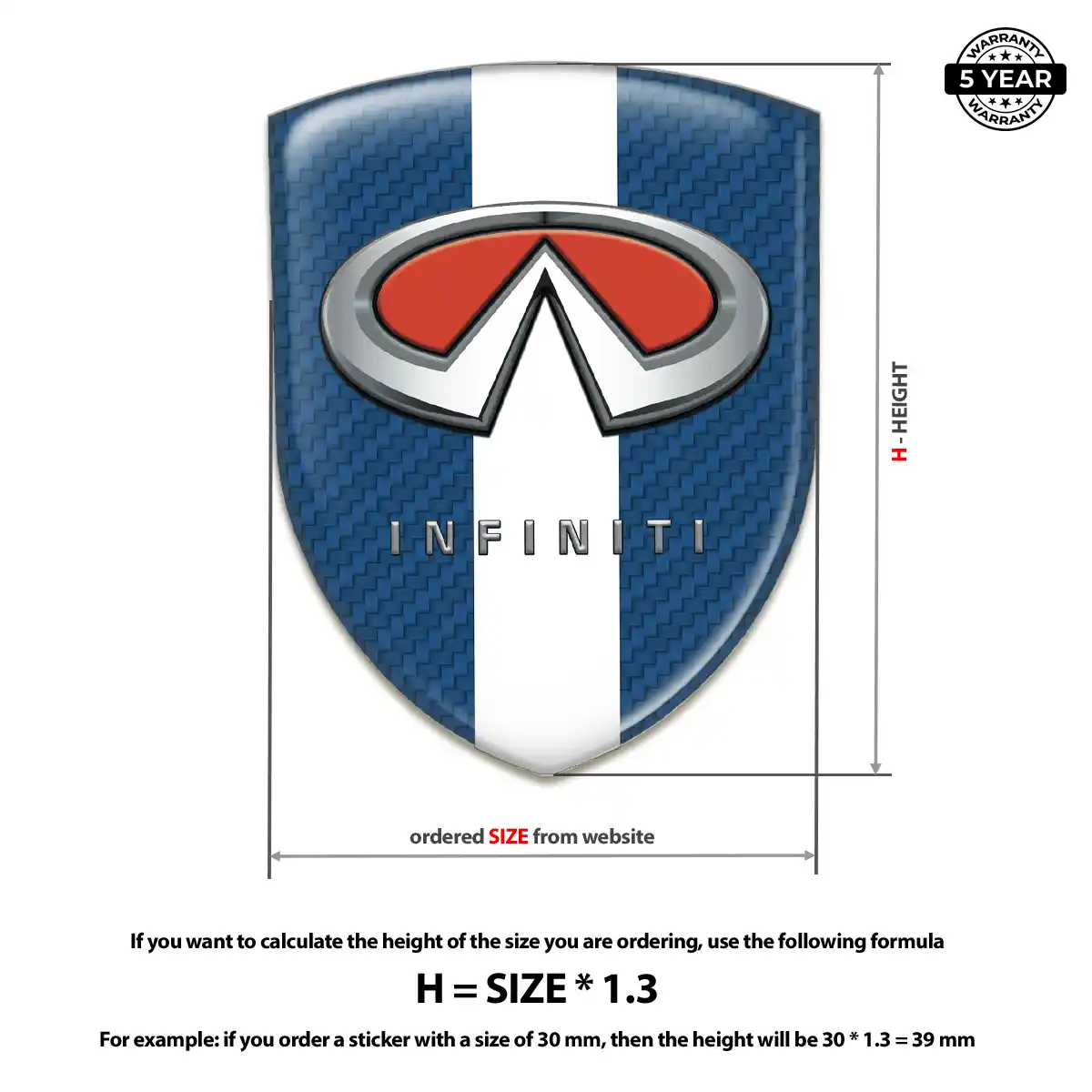 Infiniti Domed Badge Auto Tuning
