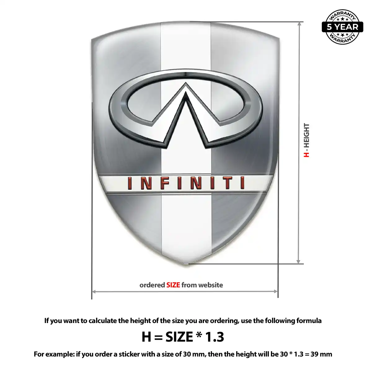 Infiniti Domed Badge Deluxe Edition