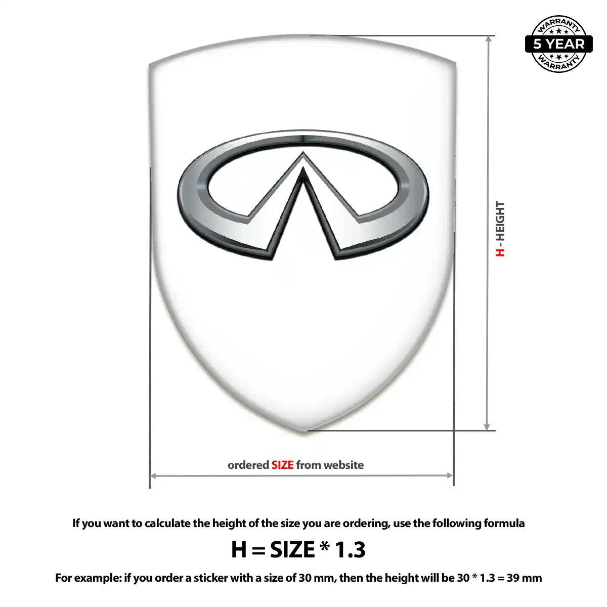 Infiniti Domed Badge Noble Edition
