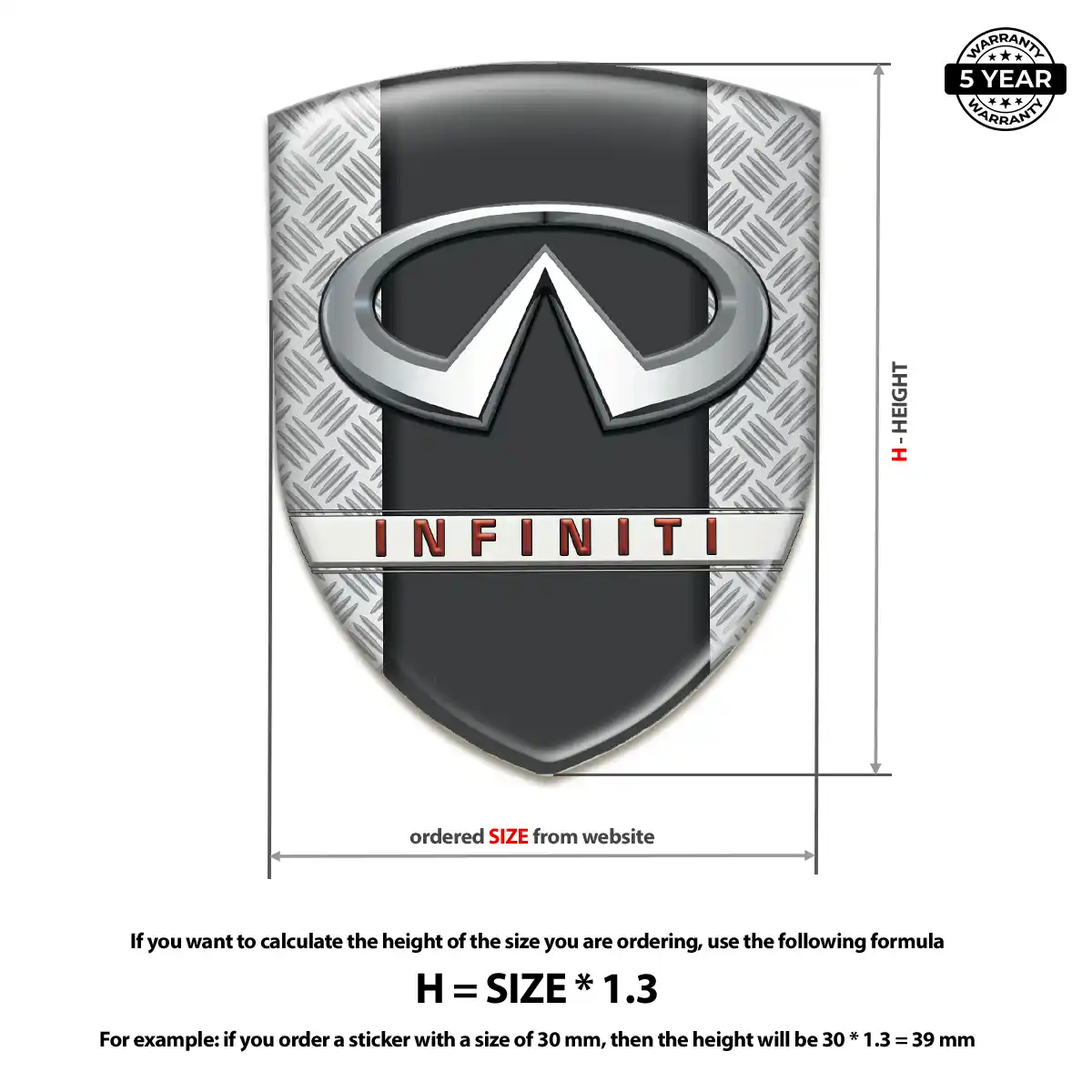 Infiniti Domed Badge Opulent Line