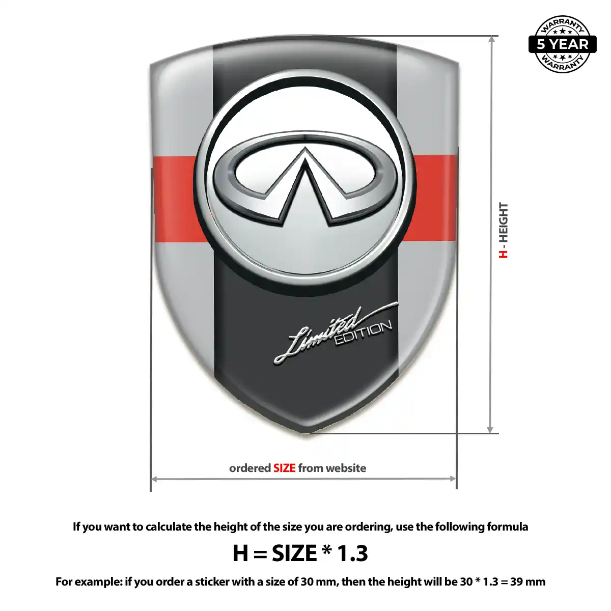 Infiniti Domed Badge Premium Dome