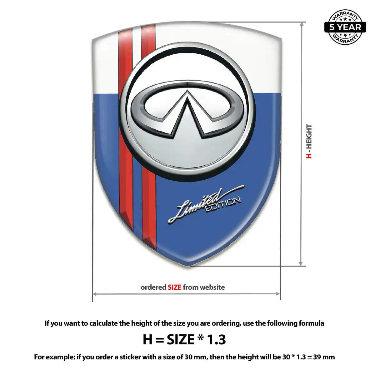 Infiniti Domed Badge Prime Quality