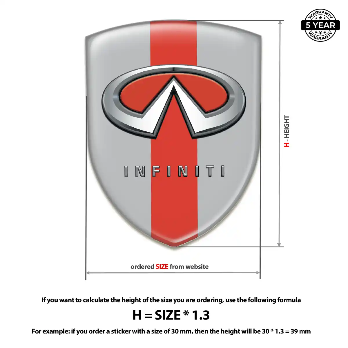 Infiniti Domed Badge Refined Design