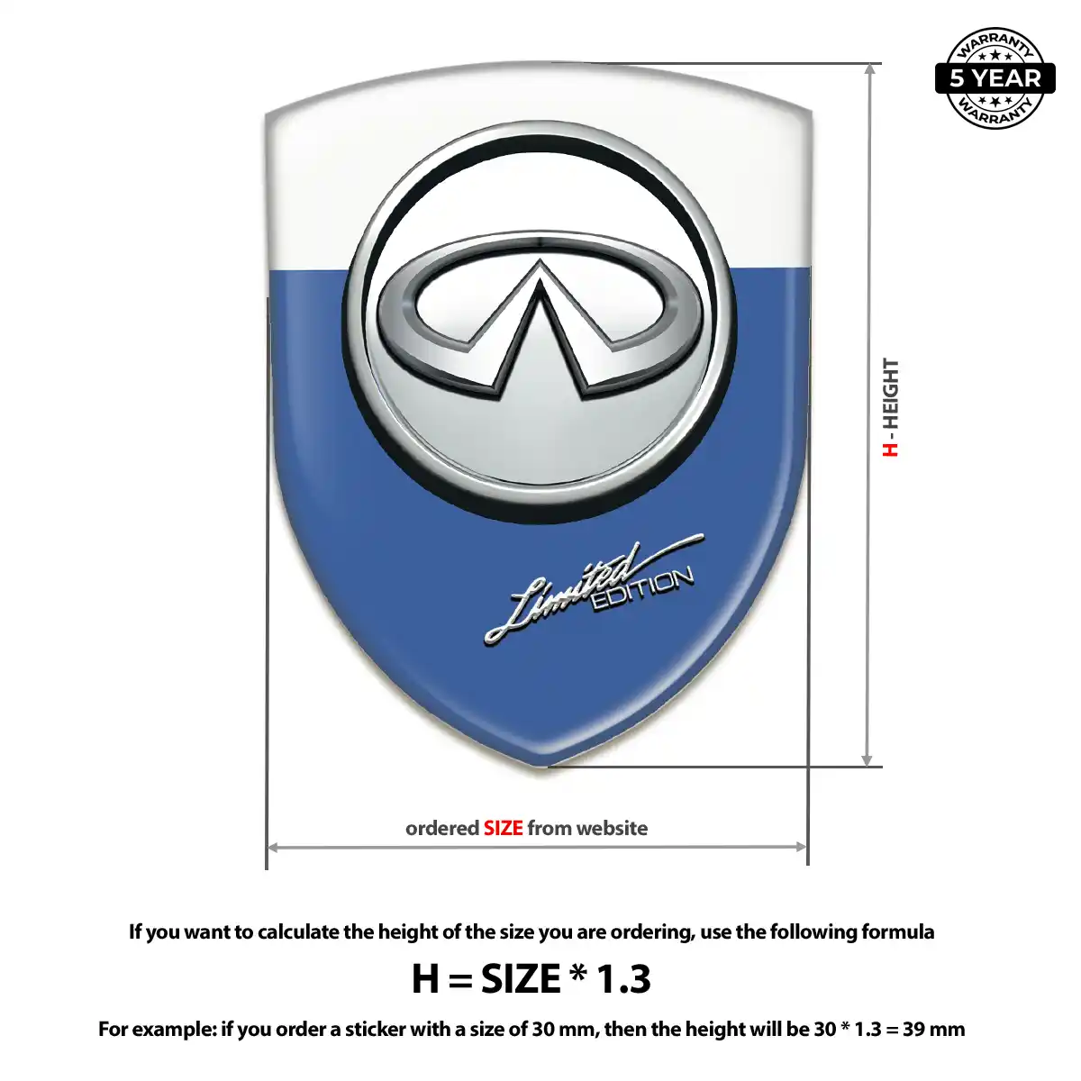 Infiniti Domed Badge Resin Luxe