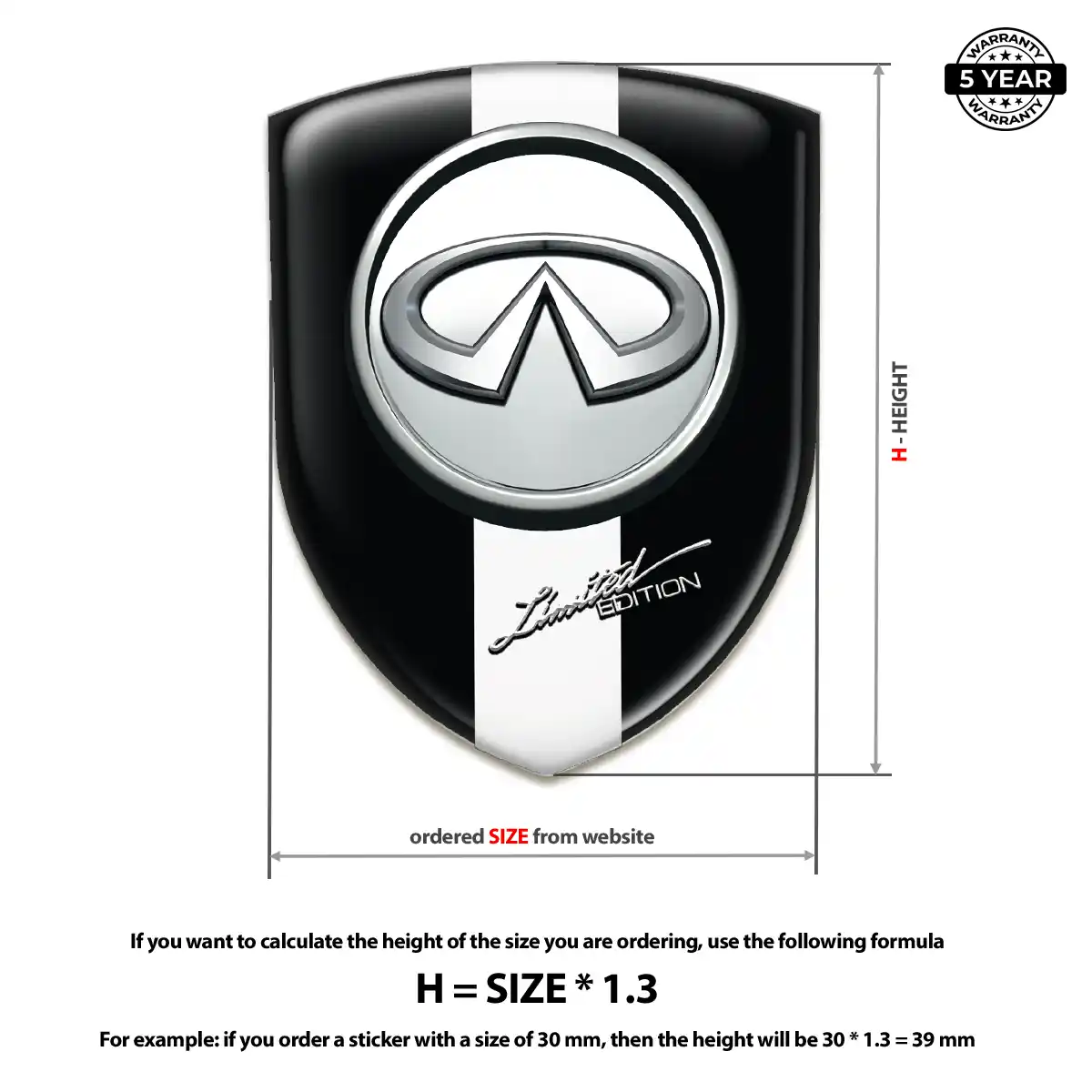 Infiniti Domed Badge Signature Grade