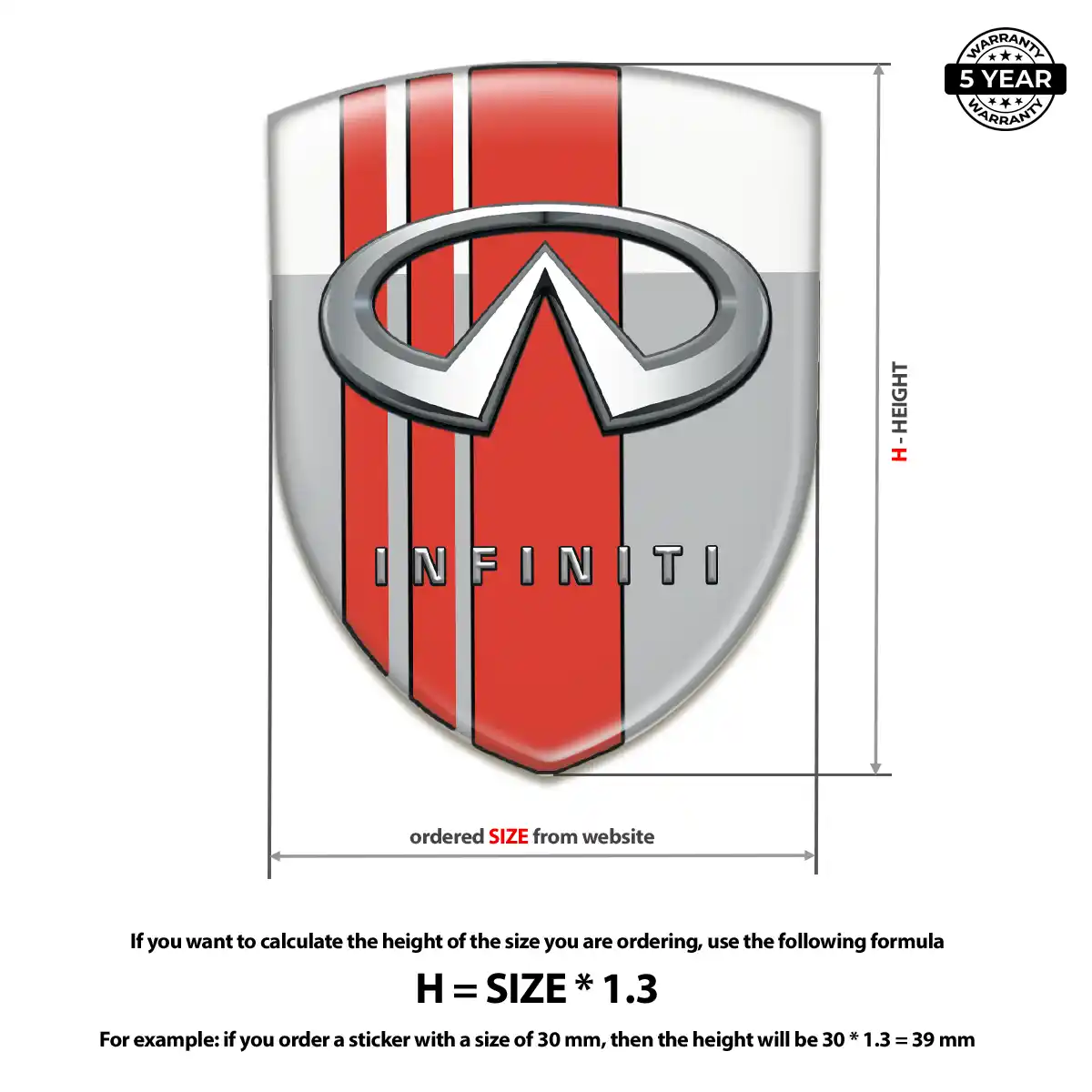 Infiniti Domed Badge Sleek Style