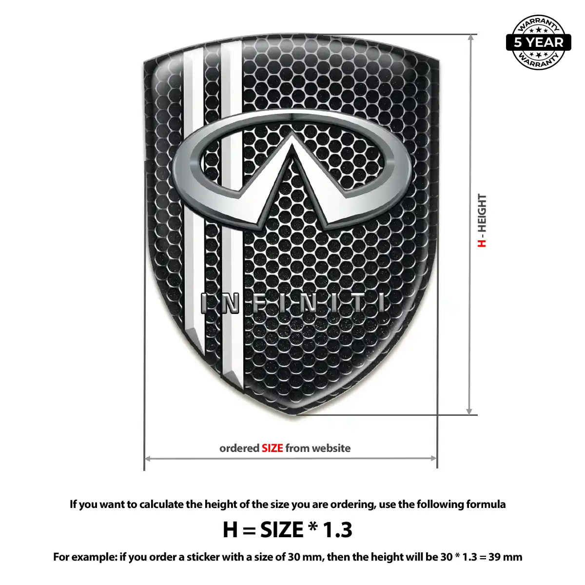 Infiniti Domed Badge Sport Tuning