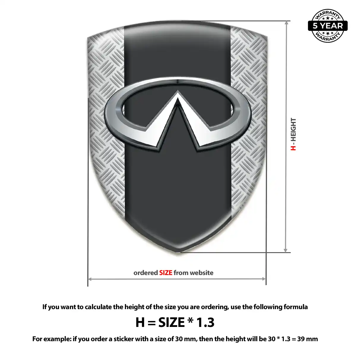 Infiniti Domed Car Sticker Elite Edition