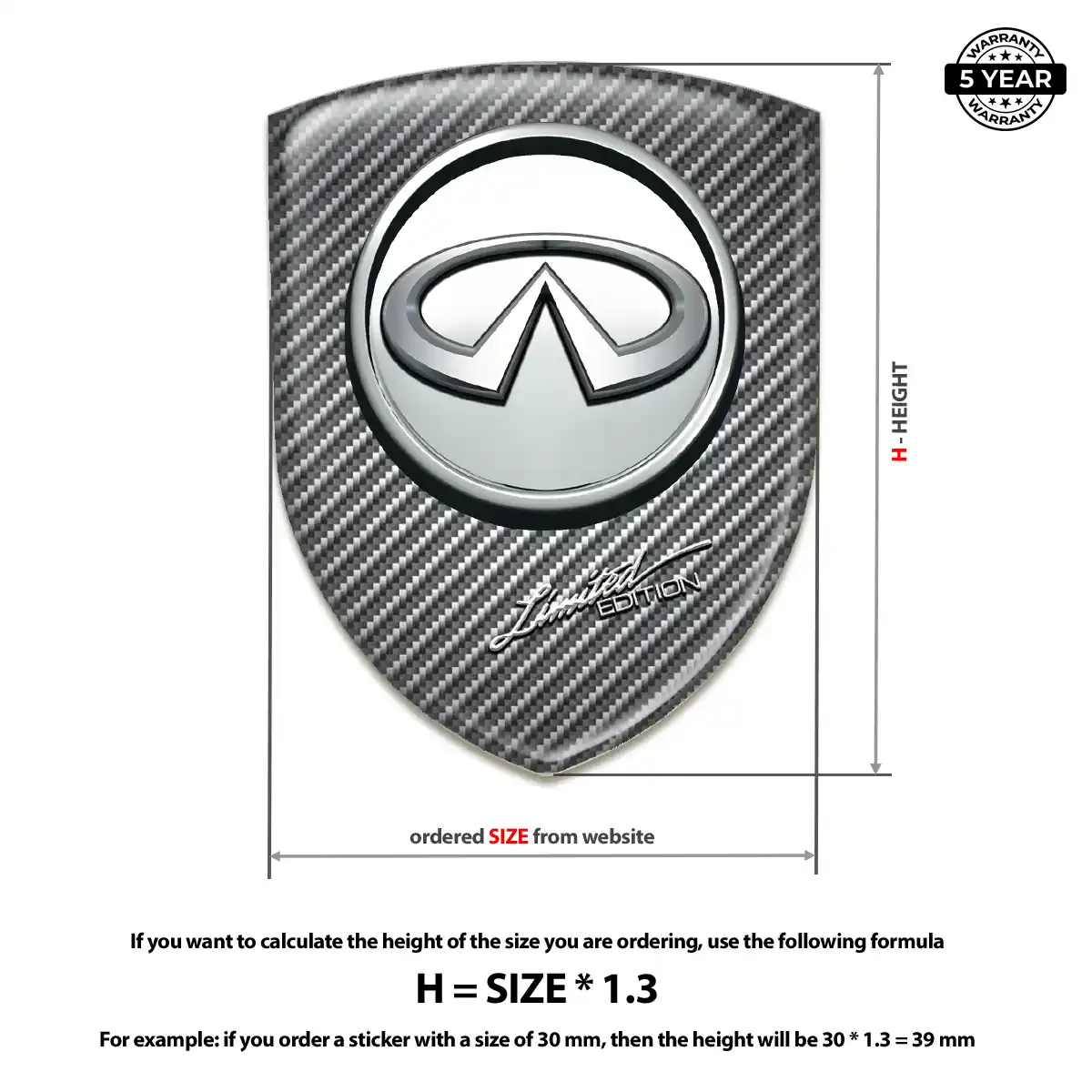 Infiniti Domed Decal Elite Edition