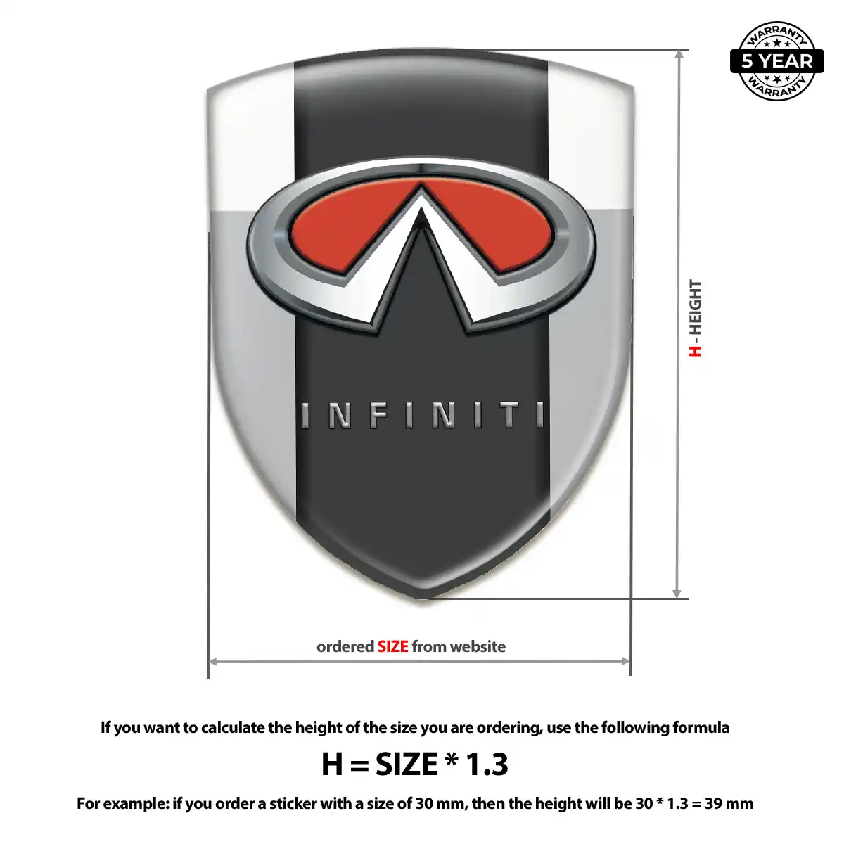 Infiniti Domed Decal Street Tuning