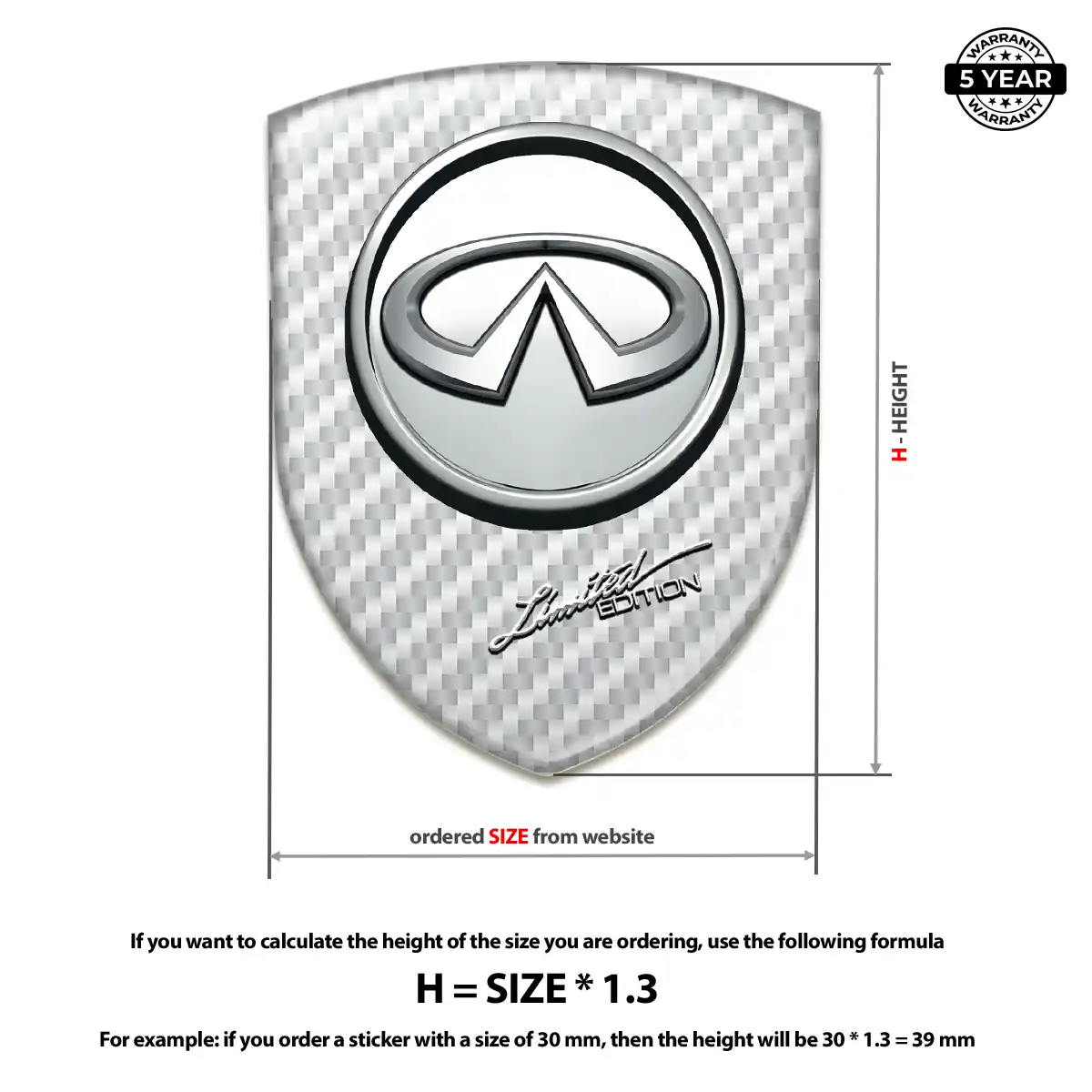 Infiniti Domed Emblem Auto Tuning