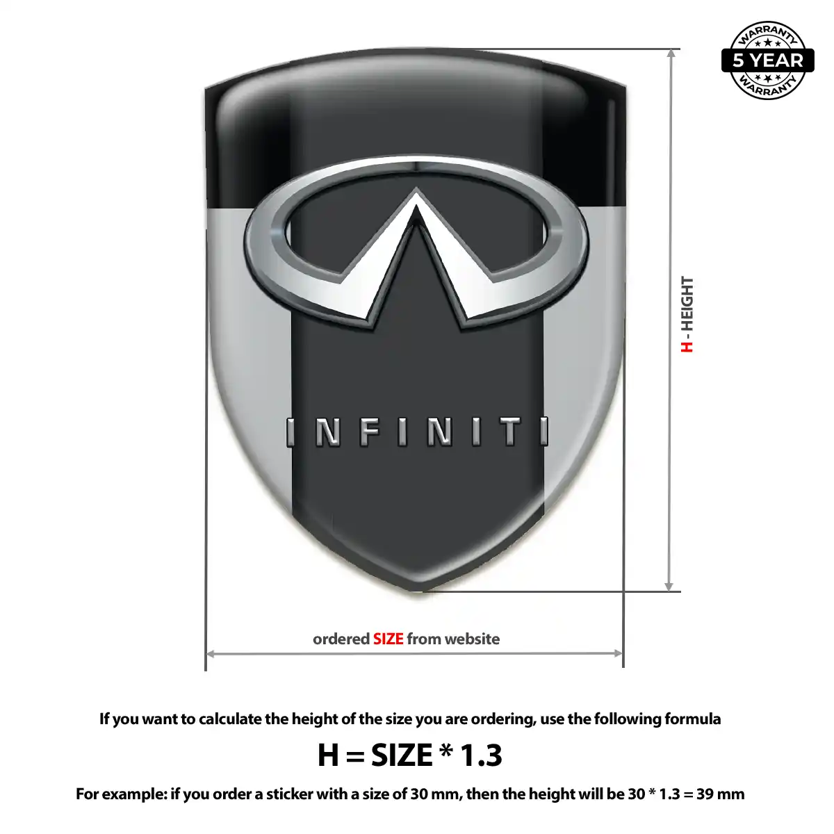 Infiniti Domed Emblem Cabin Style