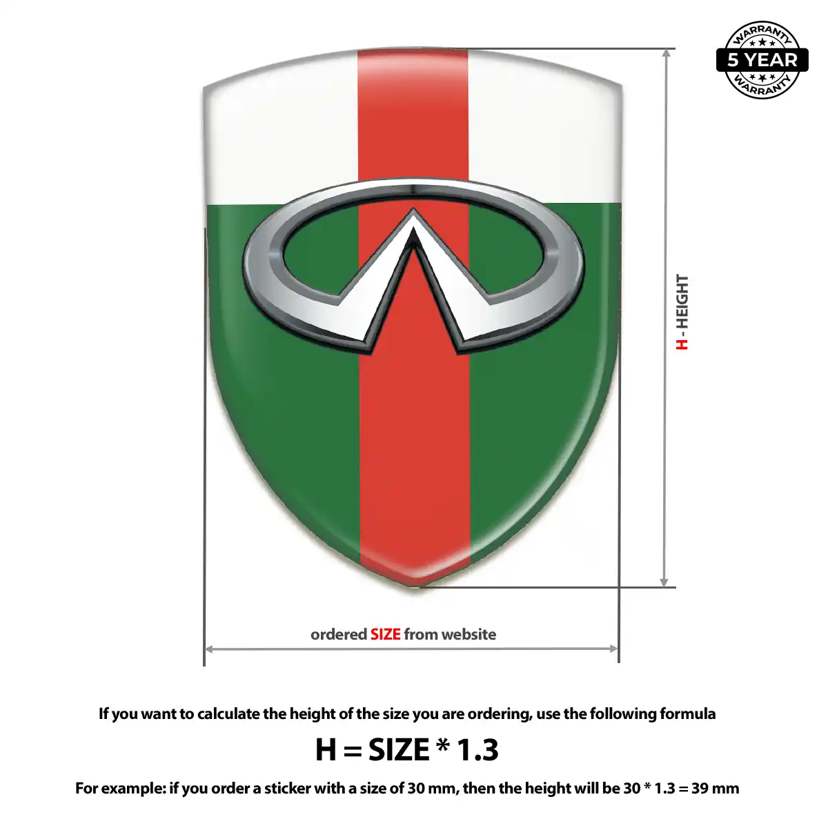 Infiniti Domed Emblem Deluxe Edition