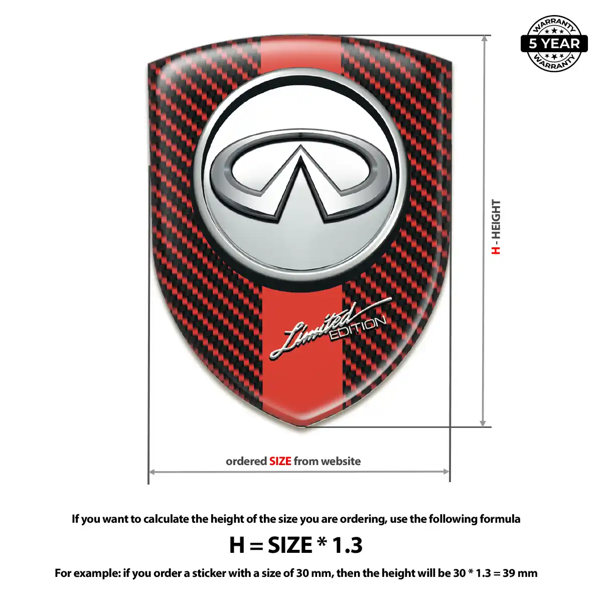 Infiniti Domed Emblem Noble Edition