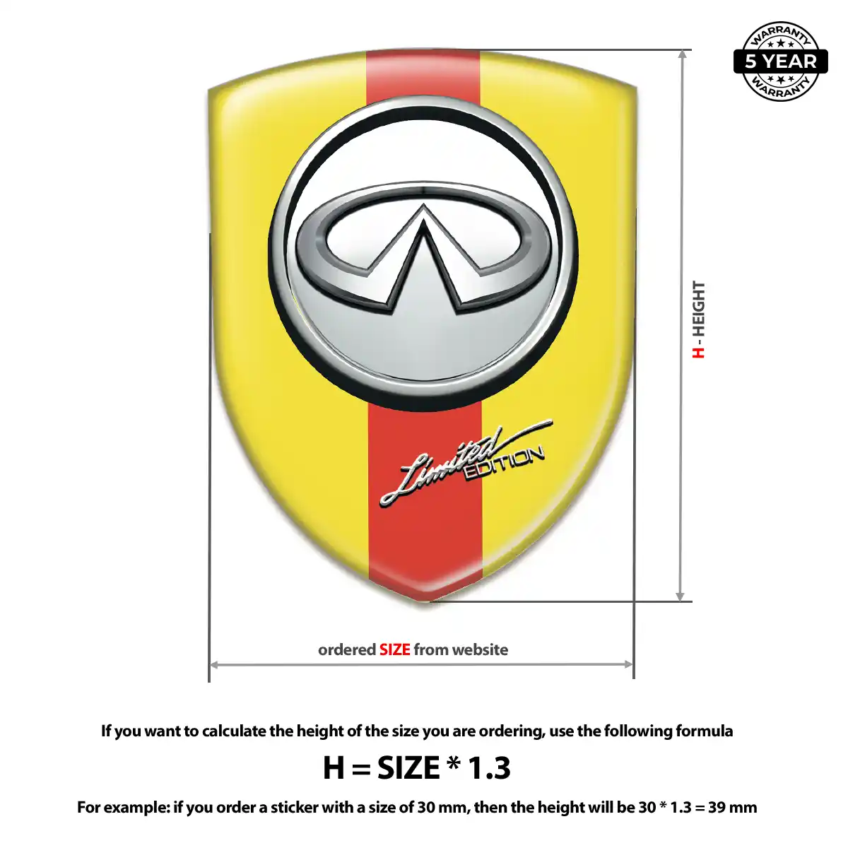 Infiniti Domed Emblem Outer Style