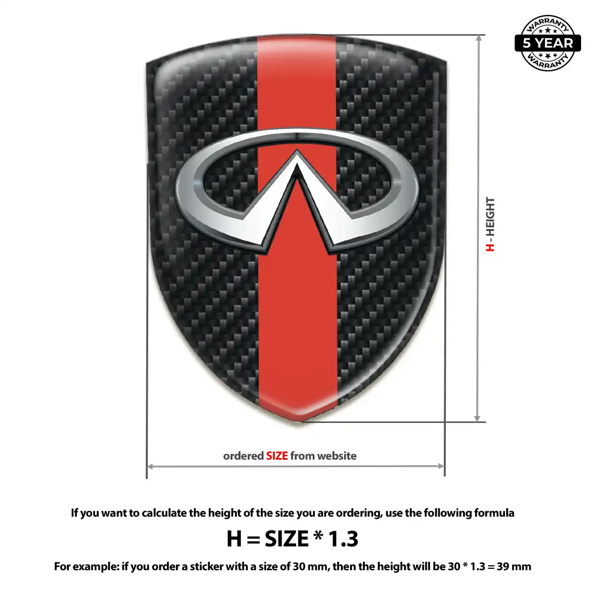 Infiniti Domed Emblem Premium Dome