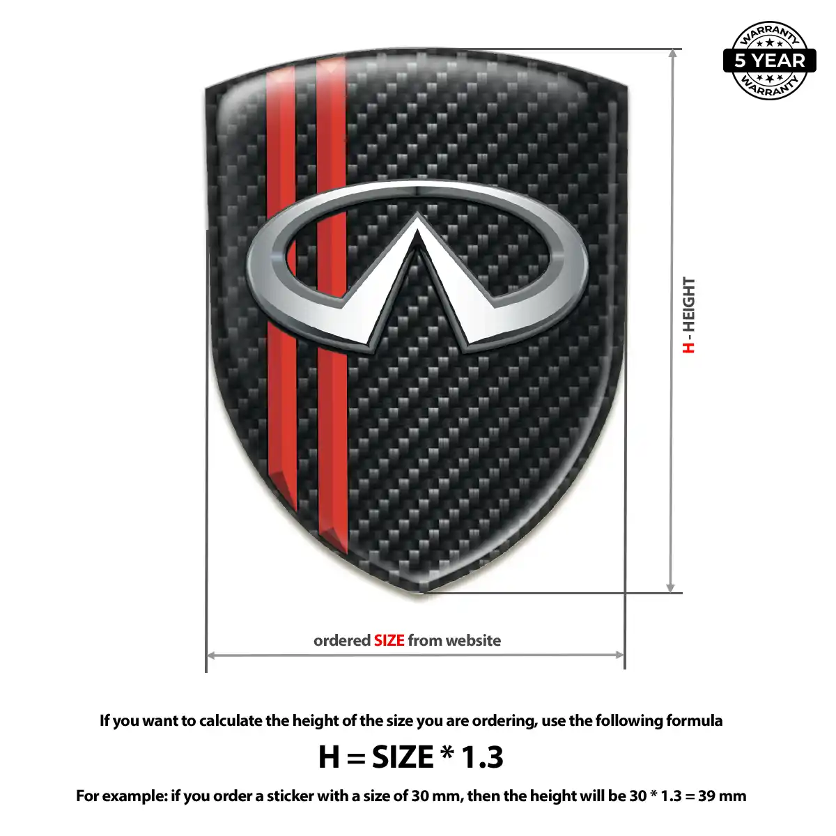 Infiniti Domed Emblem Resin Elite
