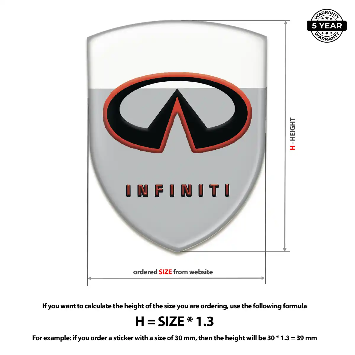 Infiniti Domed Emblem Resin Luxe