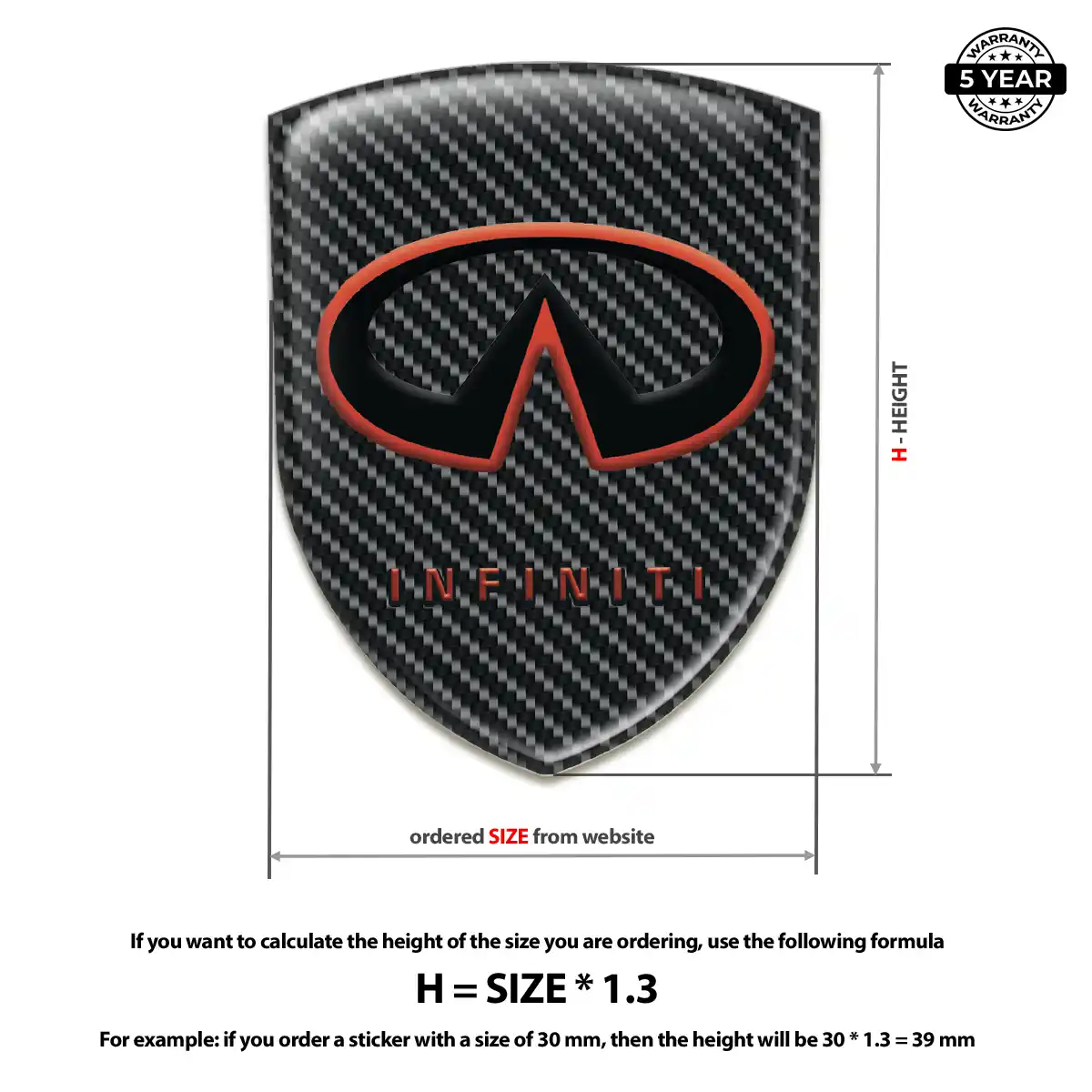 Infiniti Domed Logo Decal Exclusive Series