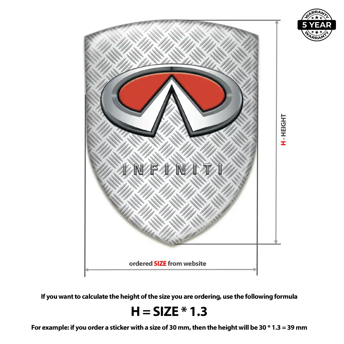 Infiniti Domed Logo Decal Exterior Luxe