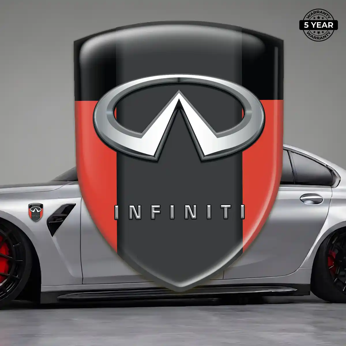 Infiniti Domed Logo Decal Resin Elite