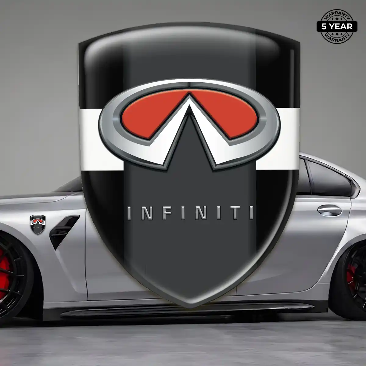 Infiniti Domed Logo Decal Resin Luxe