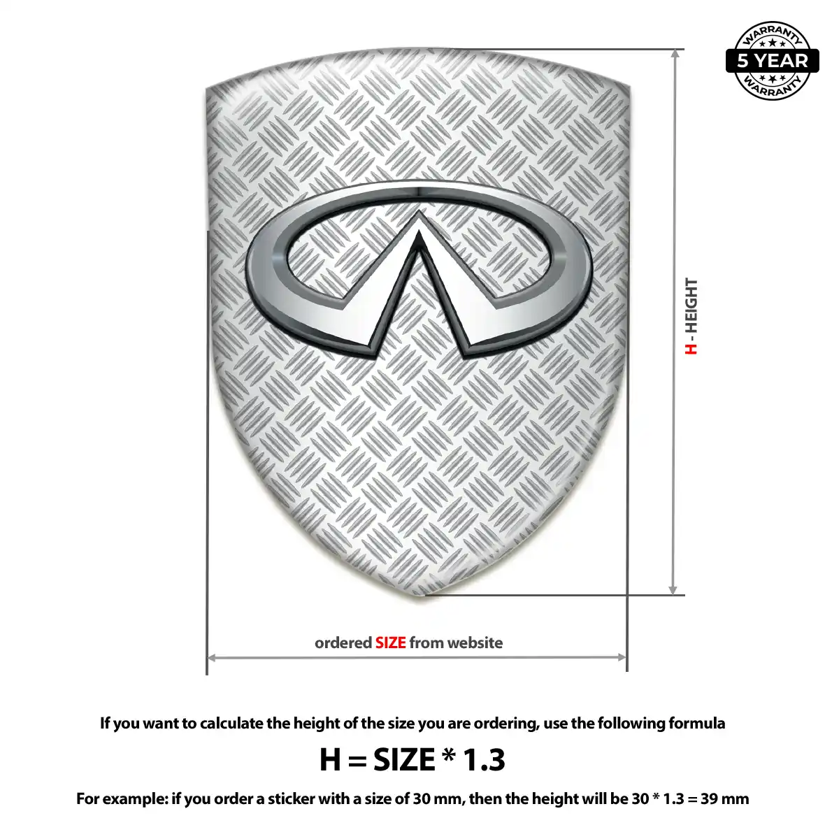 Infiniti Domed Logo Decal Signature Grade