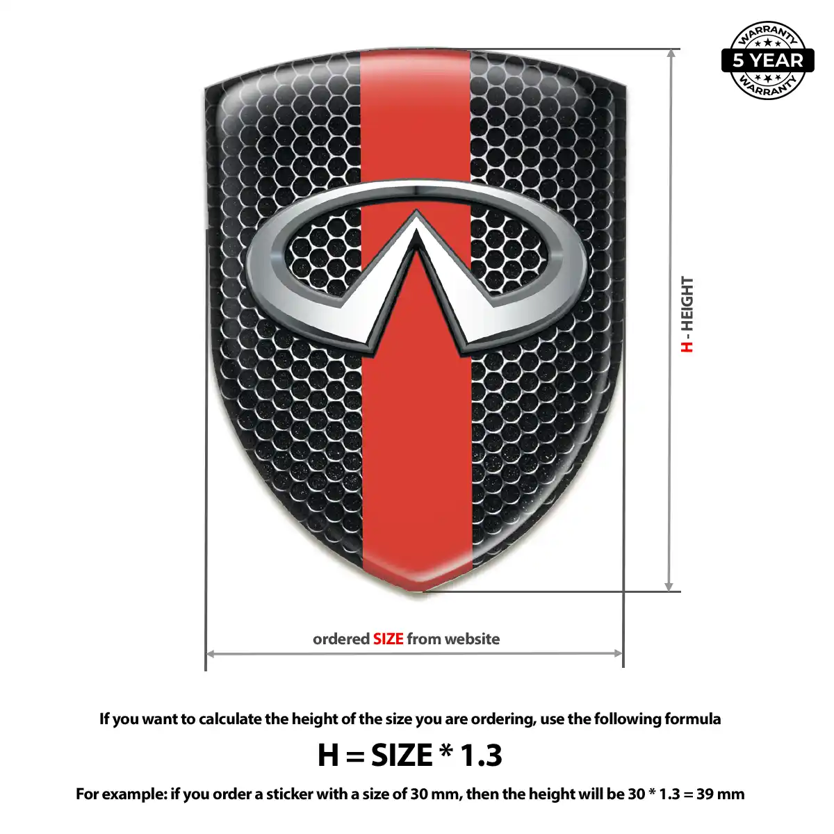Infiniti Domed Logo Decal Street Tuning