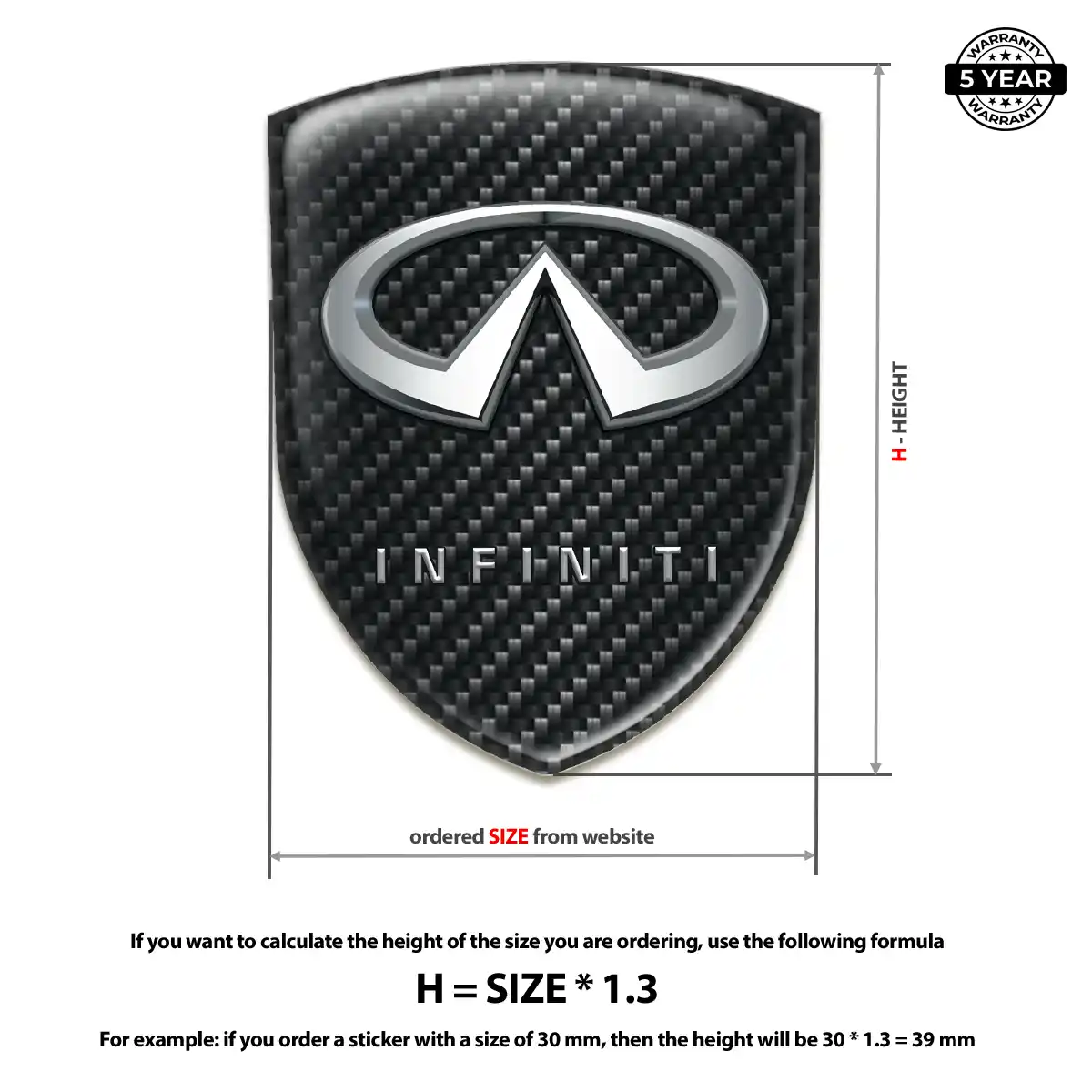 Infiniti Domed Logo Decal Superior Craft