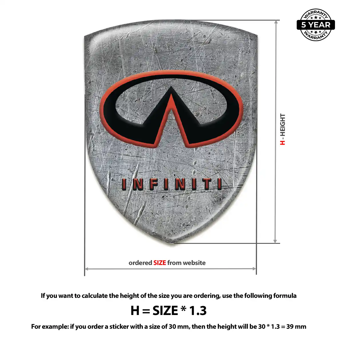 Infiniti Domed Logo Sticker Auto Tuning