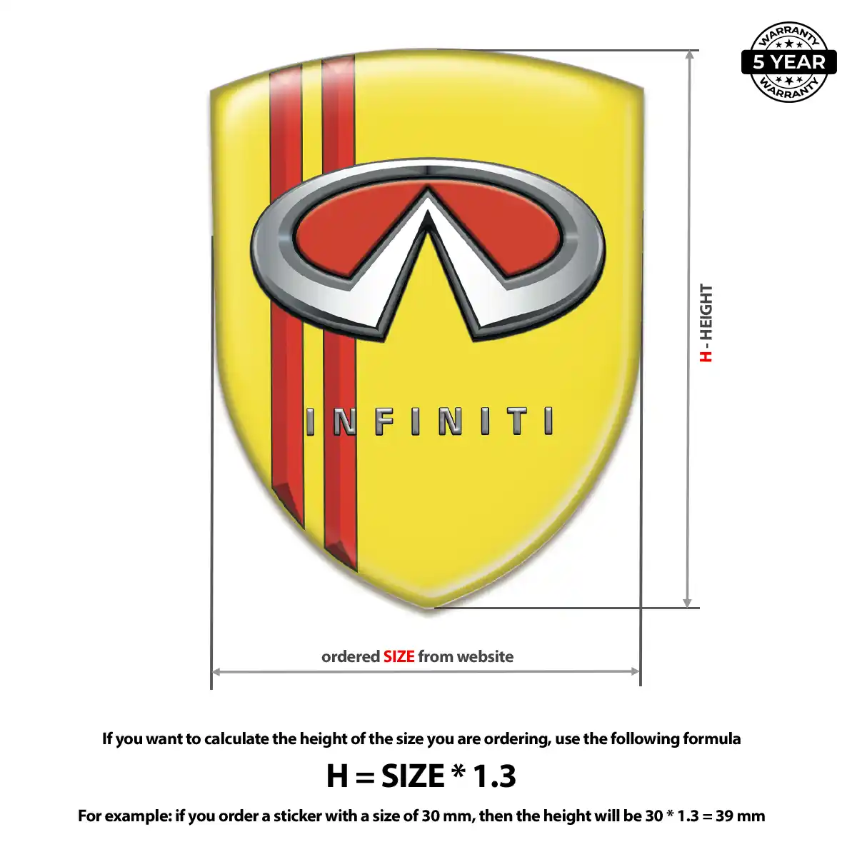 Infiniti Domed Logo Sticker Prestige Line