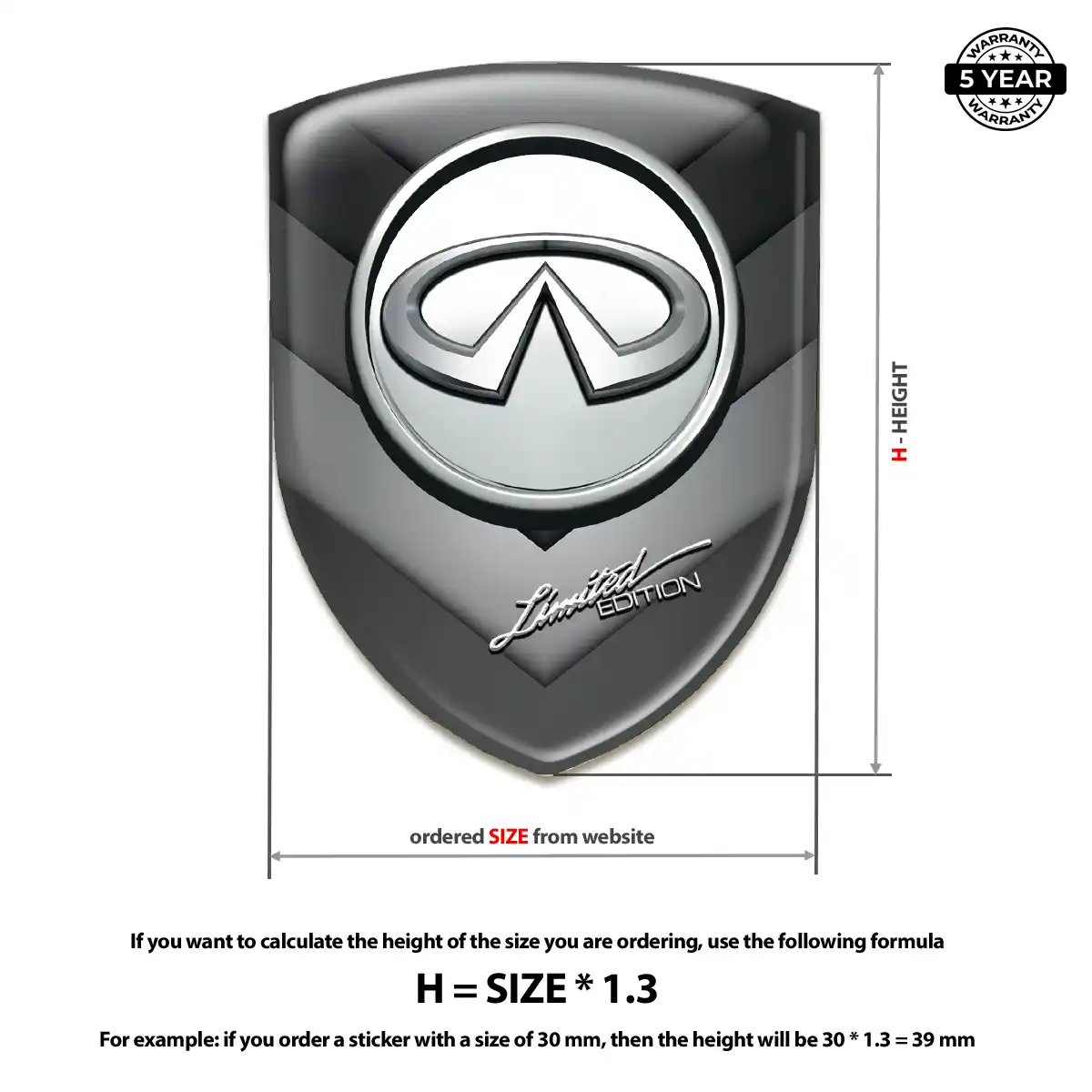 Infiniti Emblem Badge Deluxe Edition