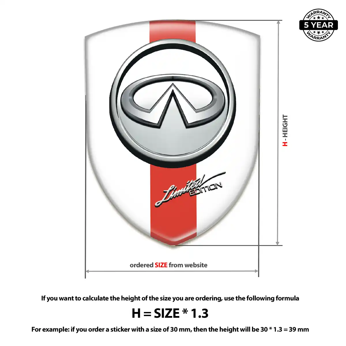 Infiniti Emblem Badge Logo Elite Finish