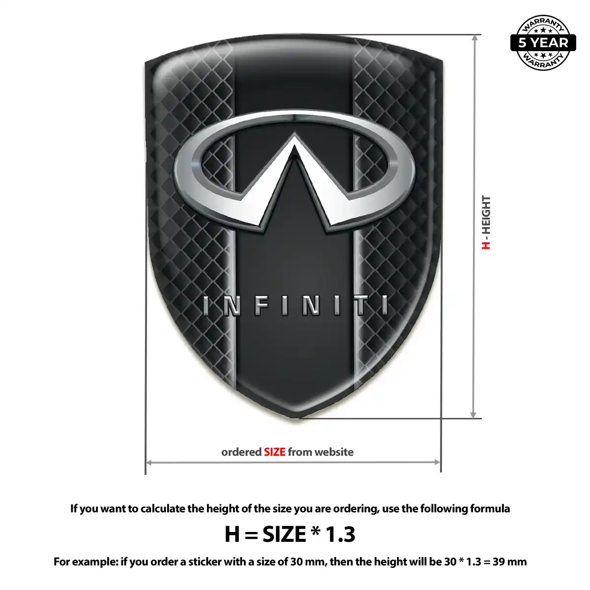 Infiniti Emblem Badge Logo Performance Style