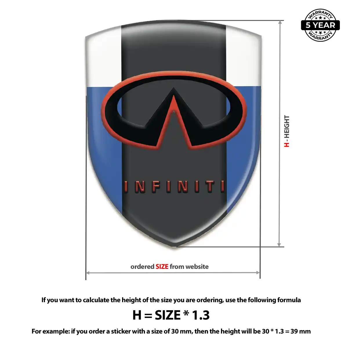 Infiniti Emblem Badge Logo Premium Dome