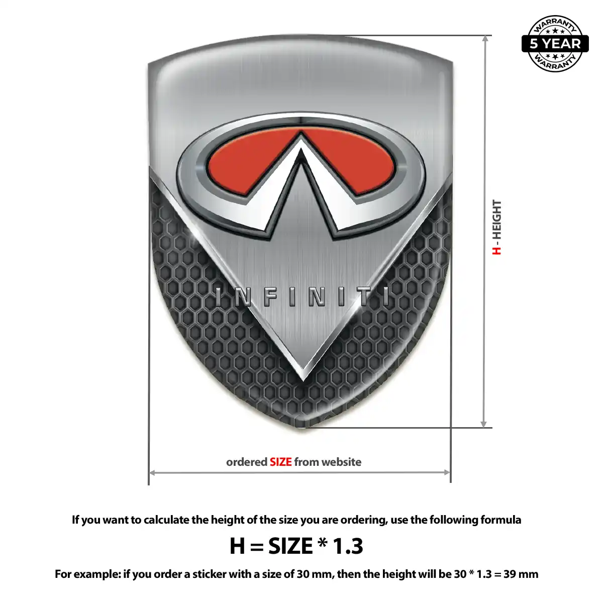 Infiniti Emblem Badge Logo Prestige Line