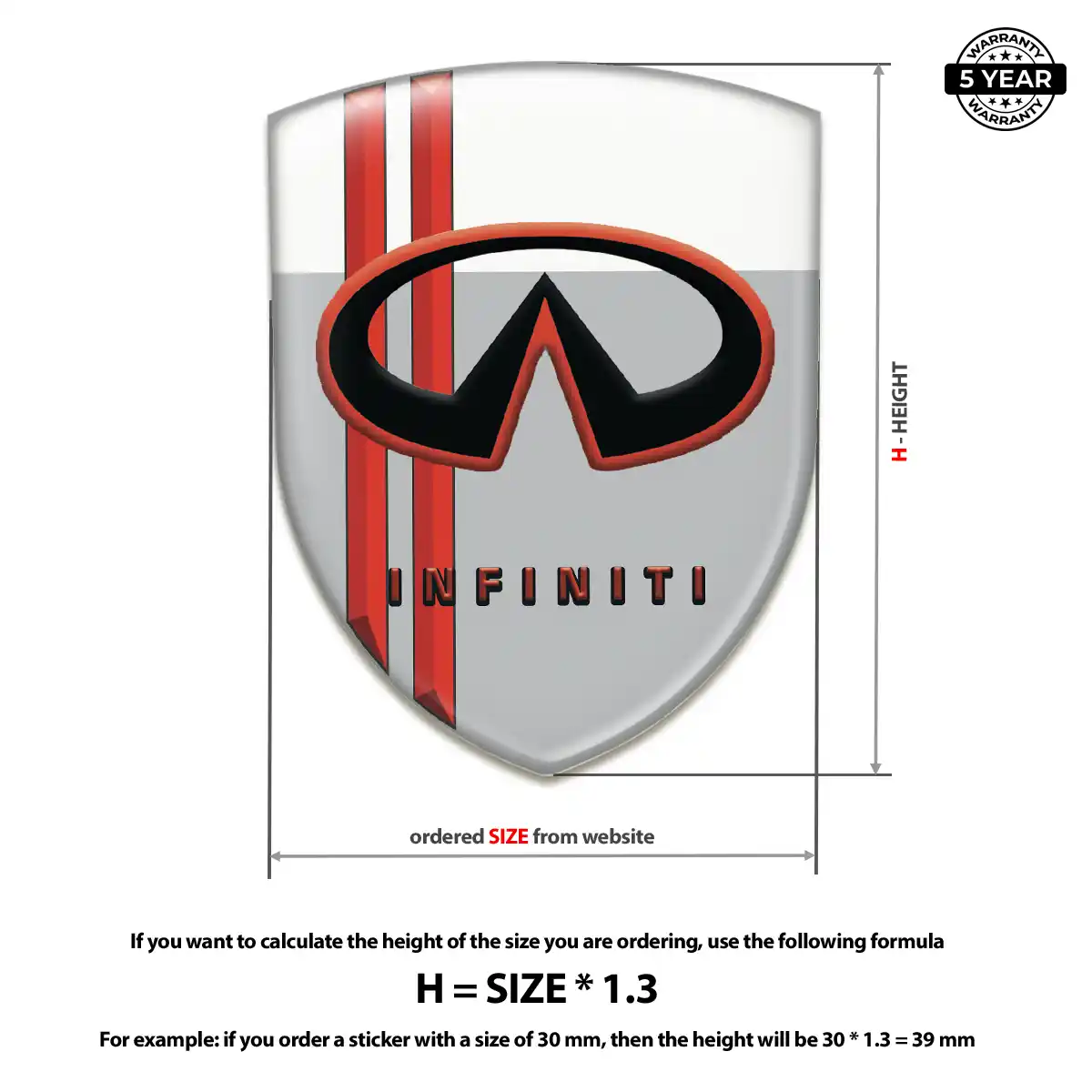 Infiniti Emblem Badge Logo Prime Quality