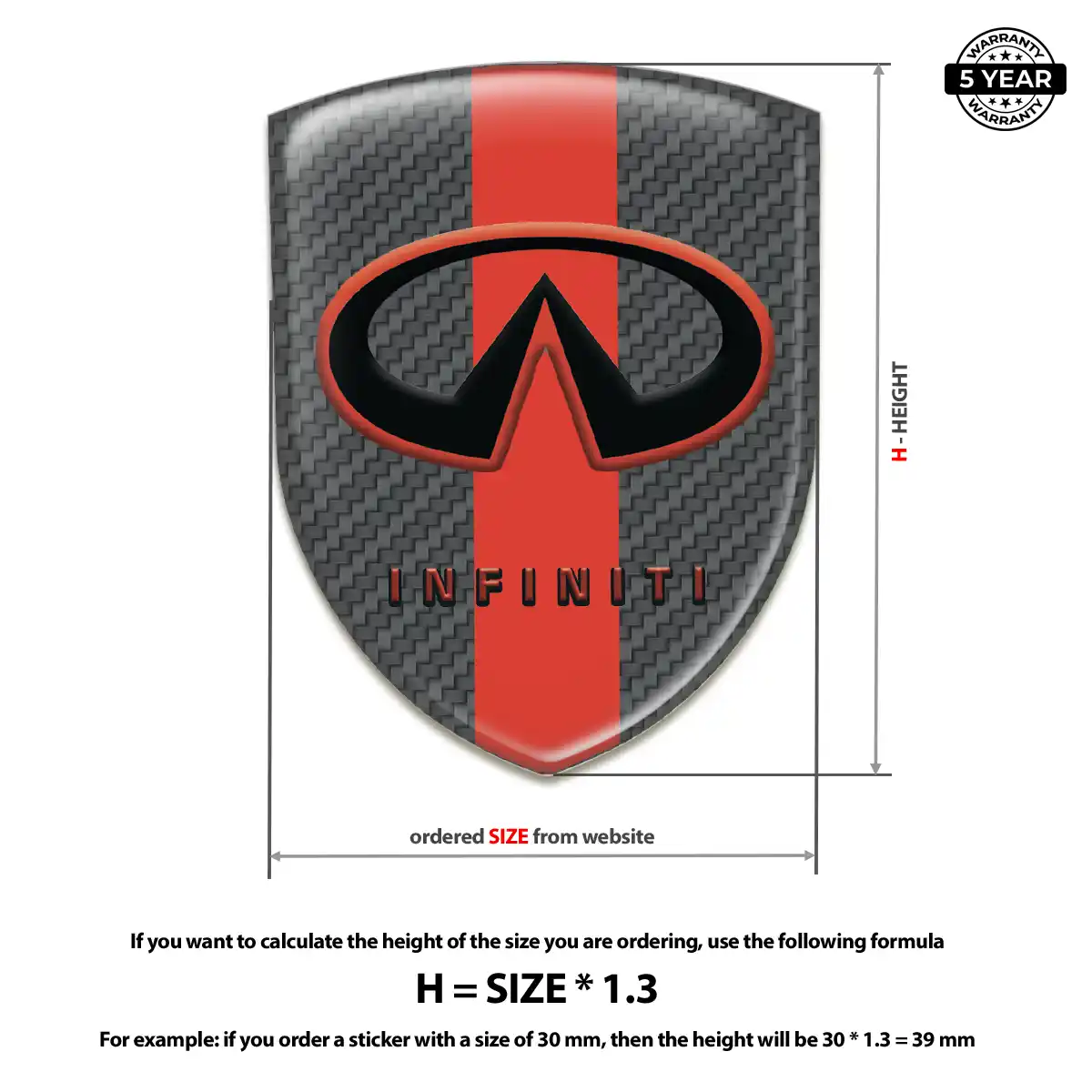 Infiniti Emblem Badge Logo Resin Elite